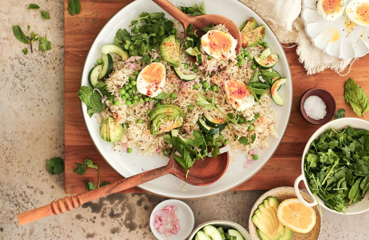 spring rice salad_easy vegetarian meals