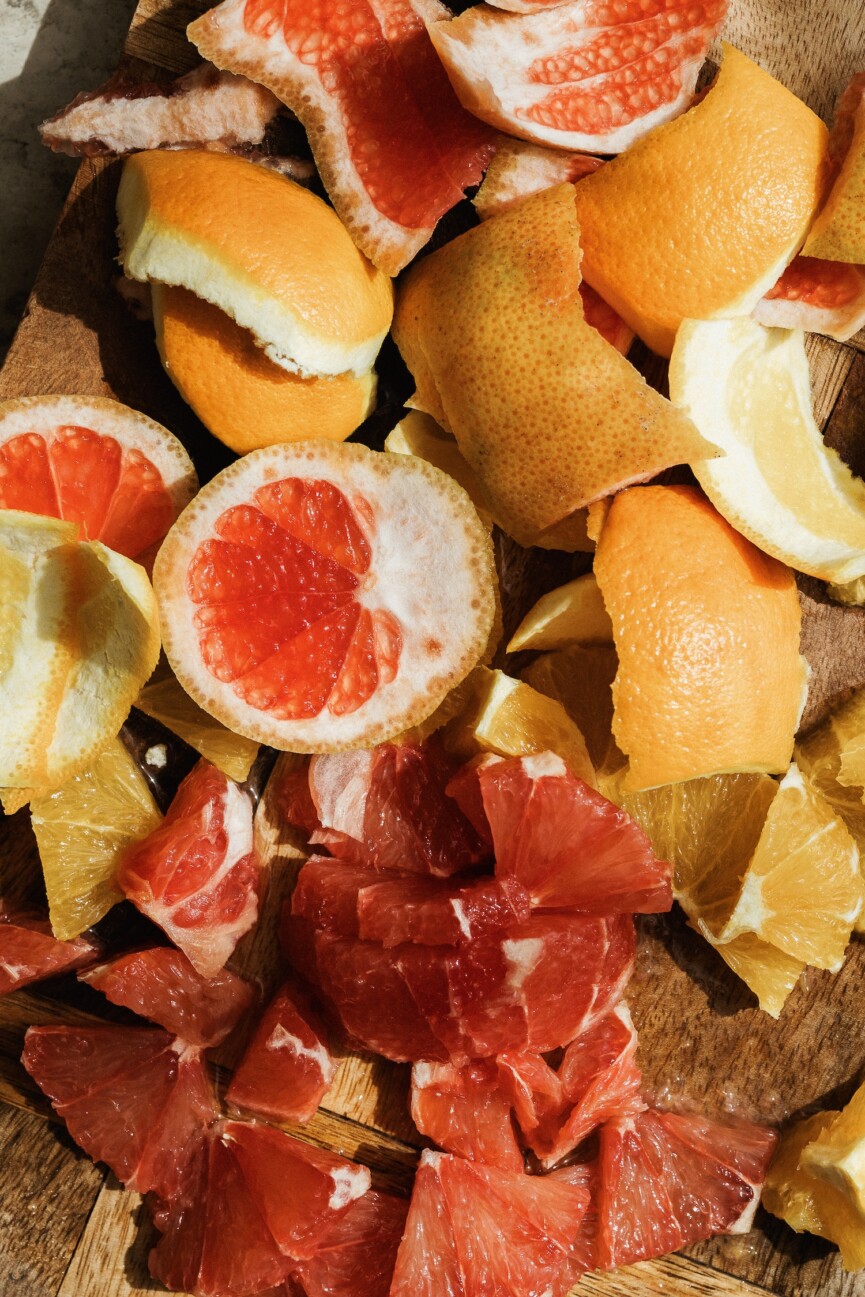 citrus salmon salad with avocado