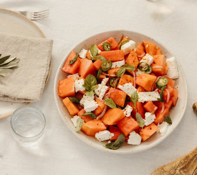 spicy watermelon feta salad